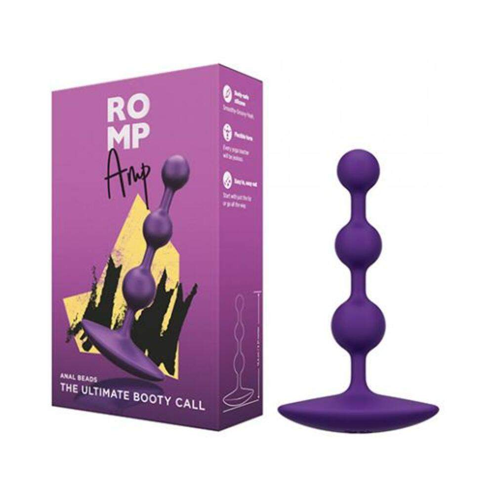 Romp Amp Flexible Anal Beads - Violet