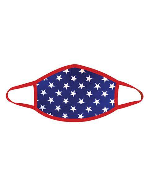 Neva Nude Murica Usa Blue Star Mask W/100% Cotton Liner Red Md