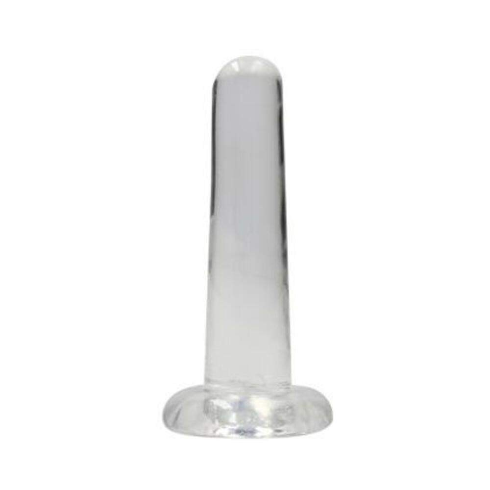 Realrock Crystal Clear Non-realistic Dildo With Suction Cup 5.3 In. Translucent