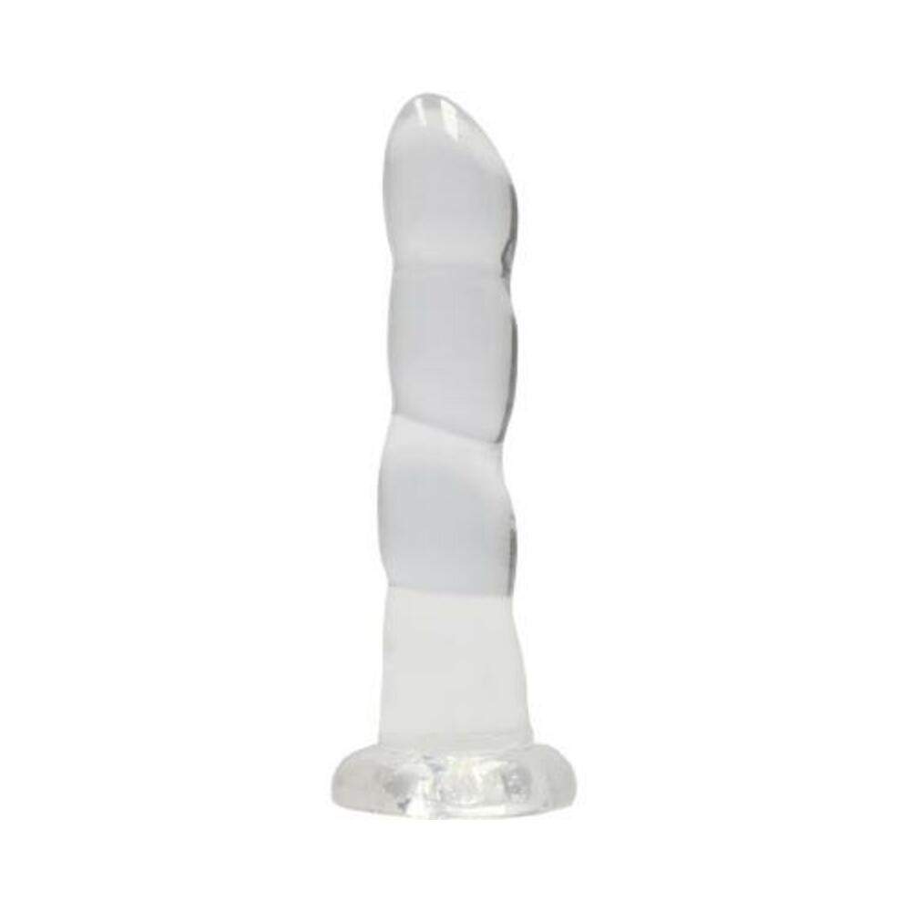 Realrock Non Realistic Dildo W Suction Cup 7in Transparent