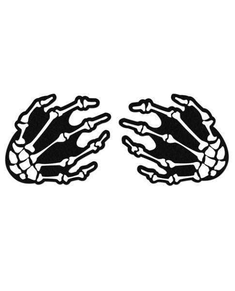 Pastease Skeleton Hands White Pasties