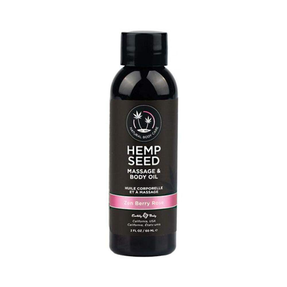 Earthly Body Massage & Body Oil - 2 Oz Zen Berry Rose
