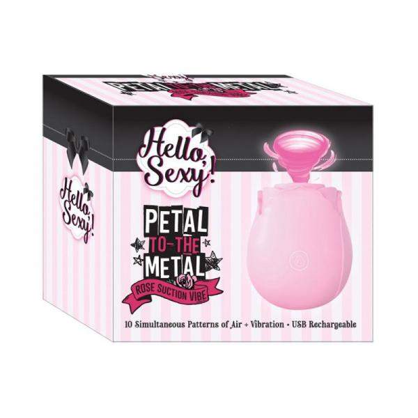 Hello Sexy! Petal To The Metal Rose Suction Vibe Pink