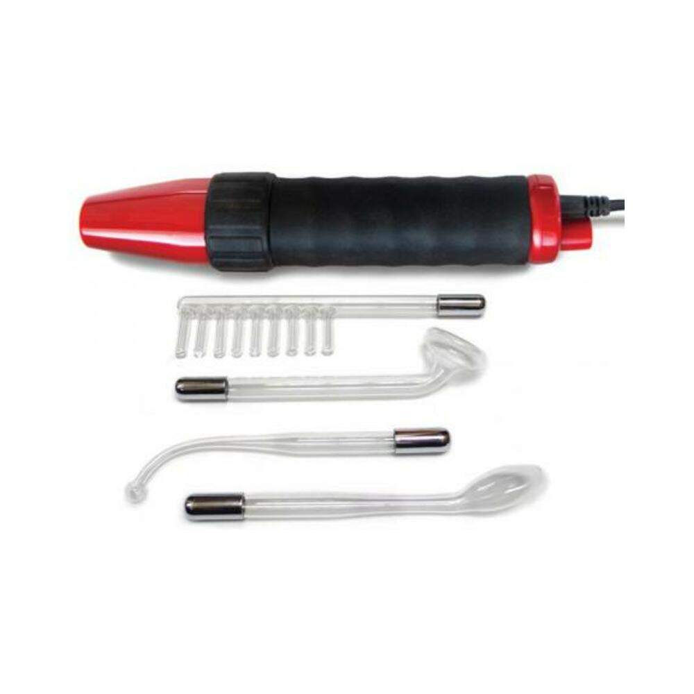 Neon Wand Red Handle Purple Electro Stimulator