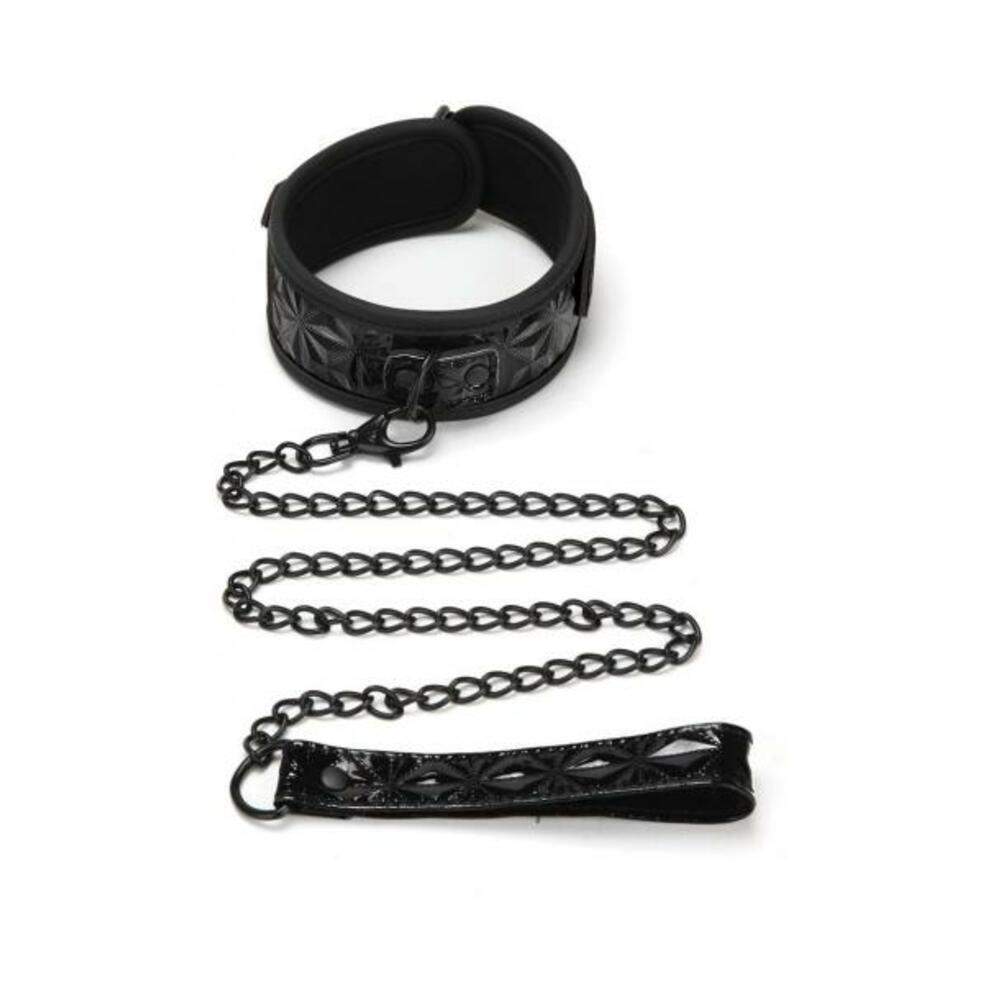 Diamond Collar And Leash Black