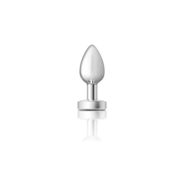 Cheeky Charms Round Teal Small Gunmetal Butt Plug