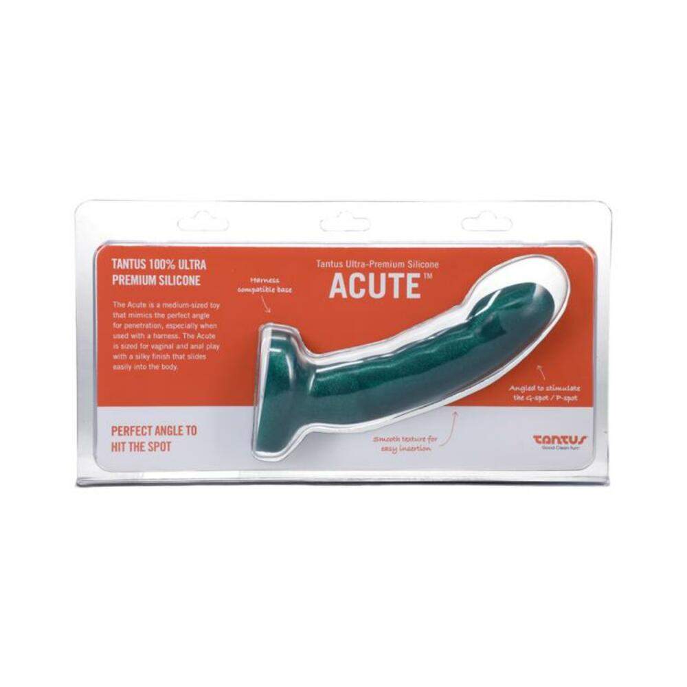 Tantus Acute 5.5 In. Curved Dildo Medium-firm Emerald