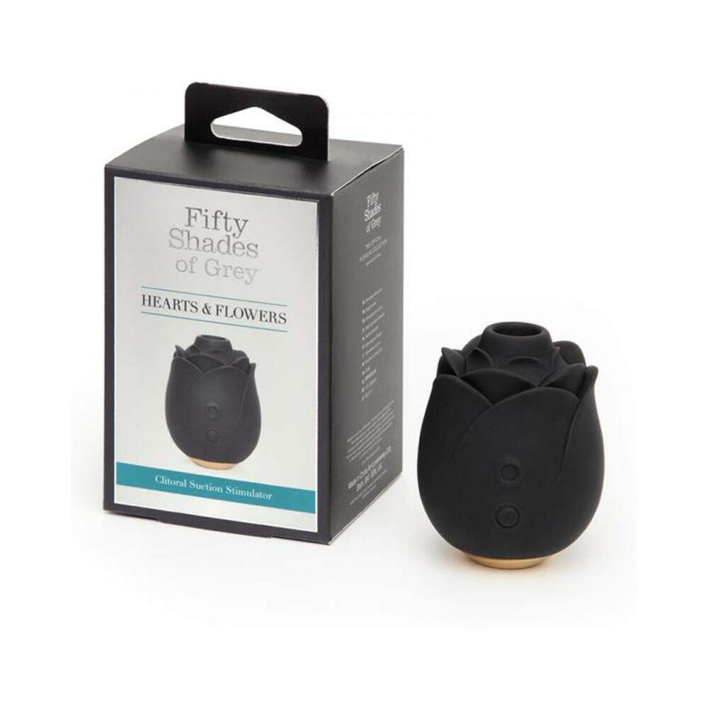 Fifty Shades Of Grey Hearts And Flowers Suction Rose Black