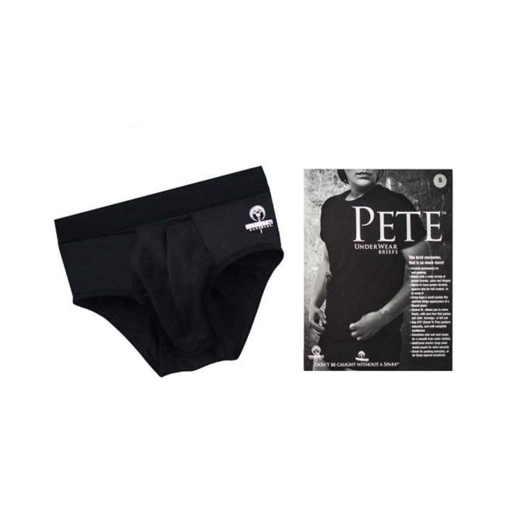 Spareparts Pete Briefs Nylon Packing Underwear Black Size Xl