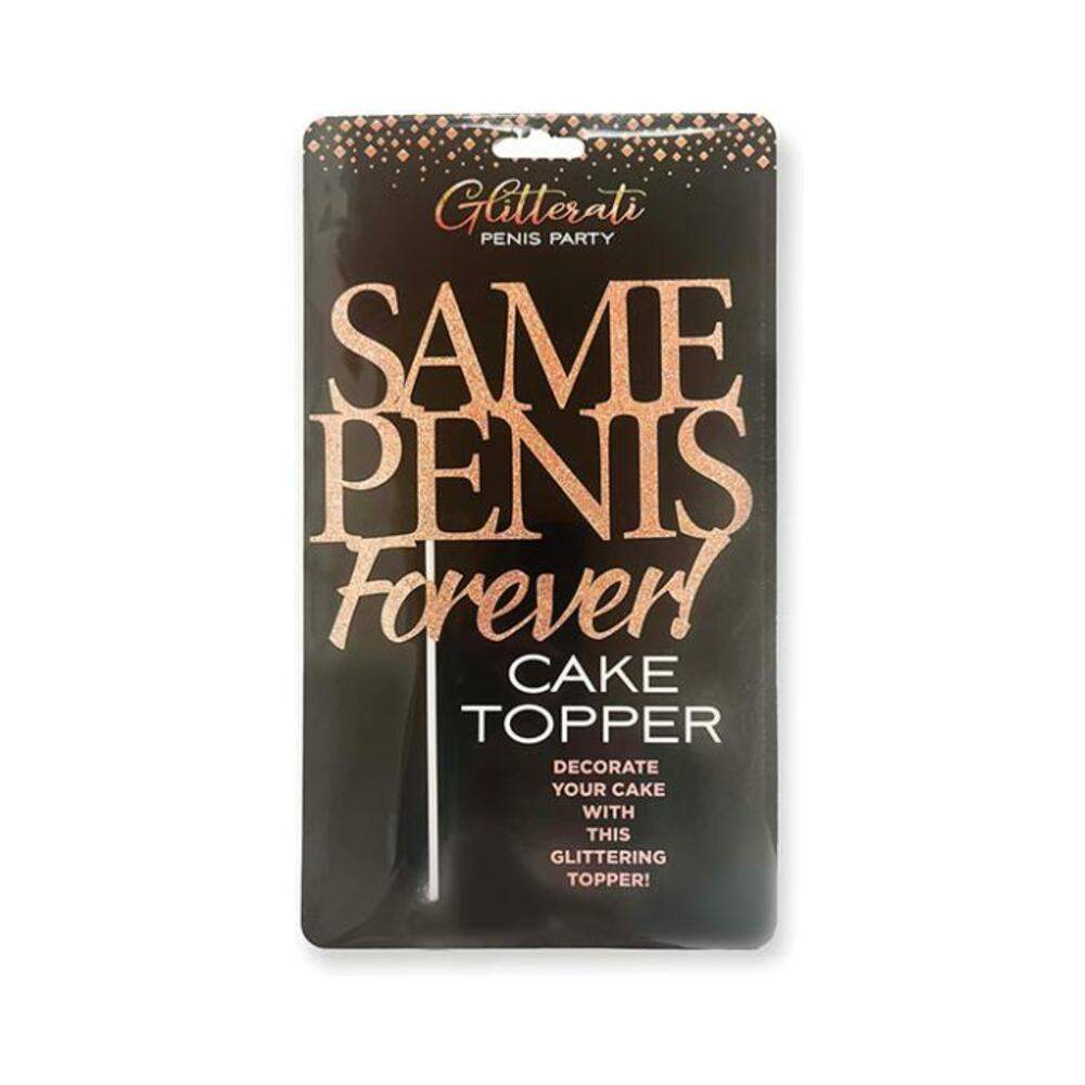 Glitterati Same Penis Forever Cake Topper