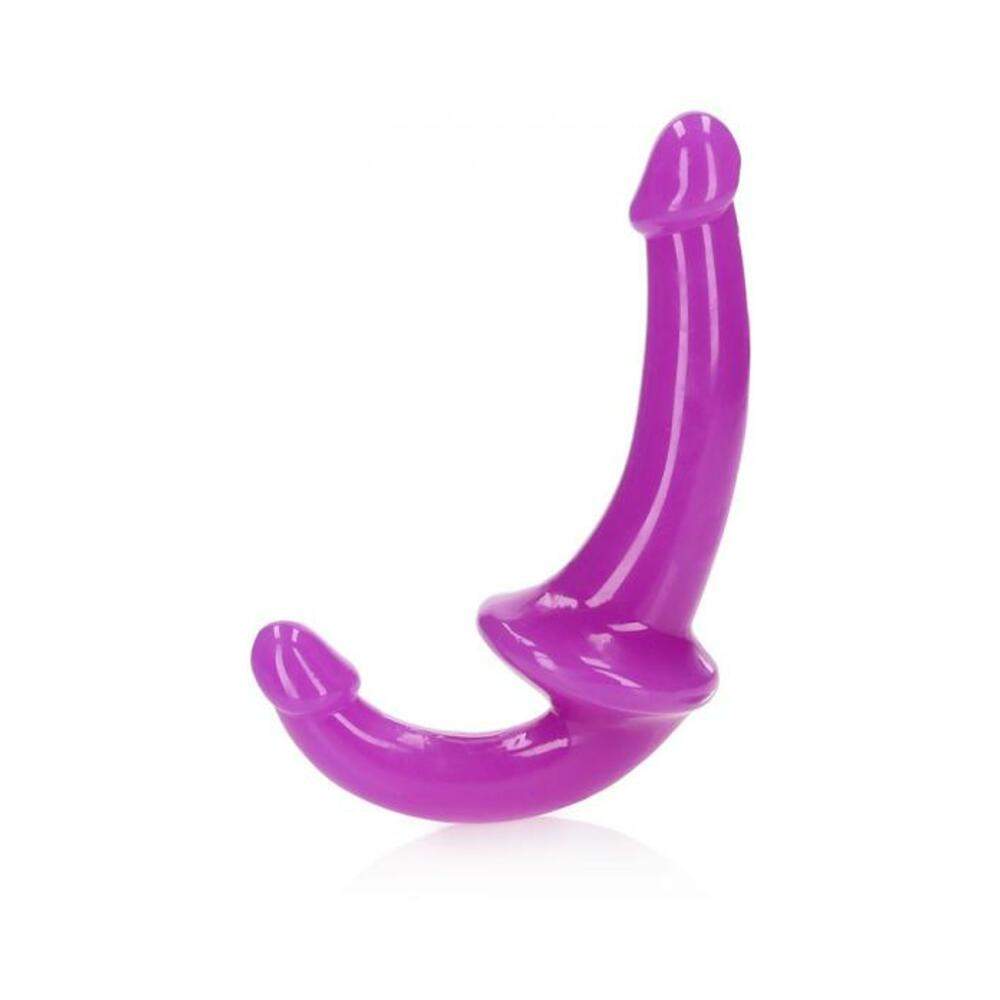 Realrock Glow In The Dark 6 In. Strapless Strap-on Dildo Neon Purple
