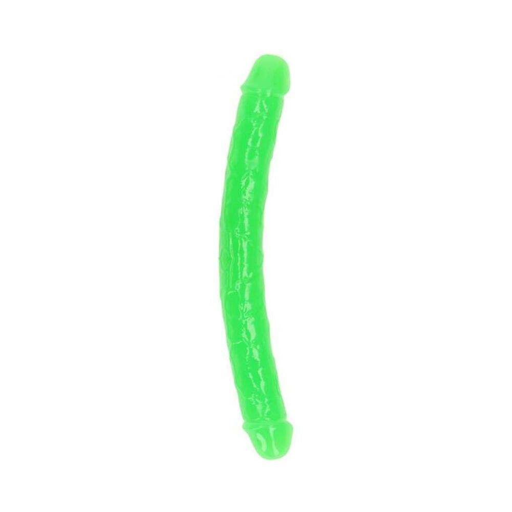 Realrock Glow In The Dark Double Dong 12 In. Dual-ended Dildo Neon Green