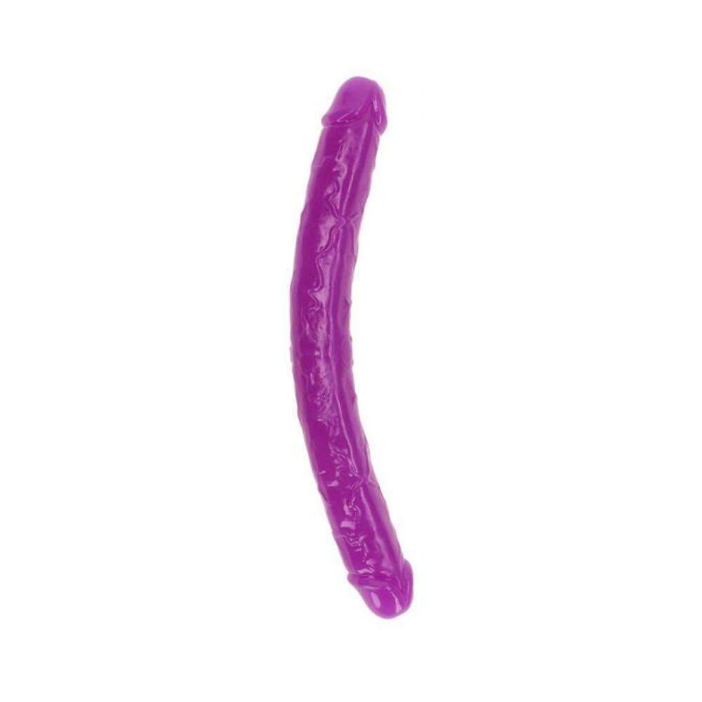 Realrock Glow In The Dark Double Dong 15 In. Dual-ended Dildo Neon Purple