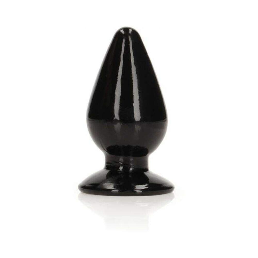 Realrock Crystal Clear 3.5 In. Anal Plug Black