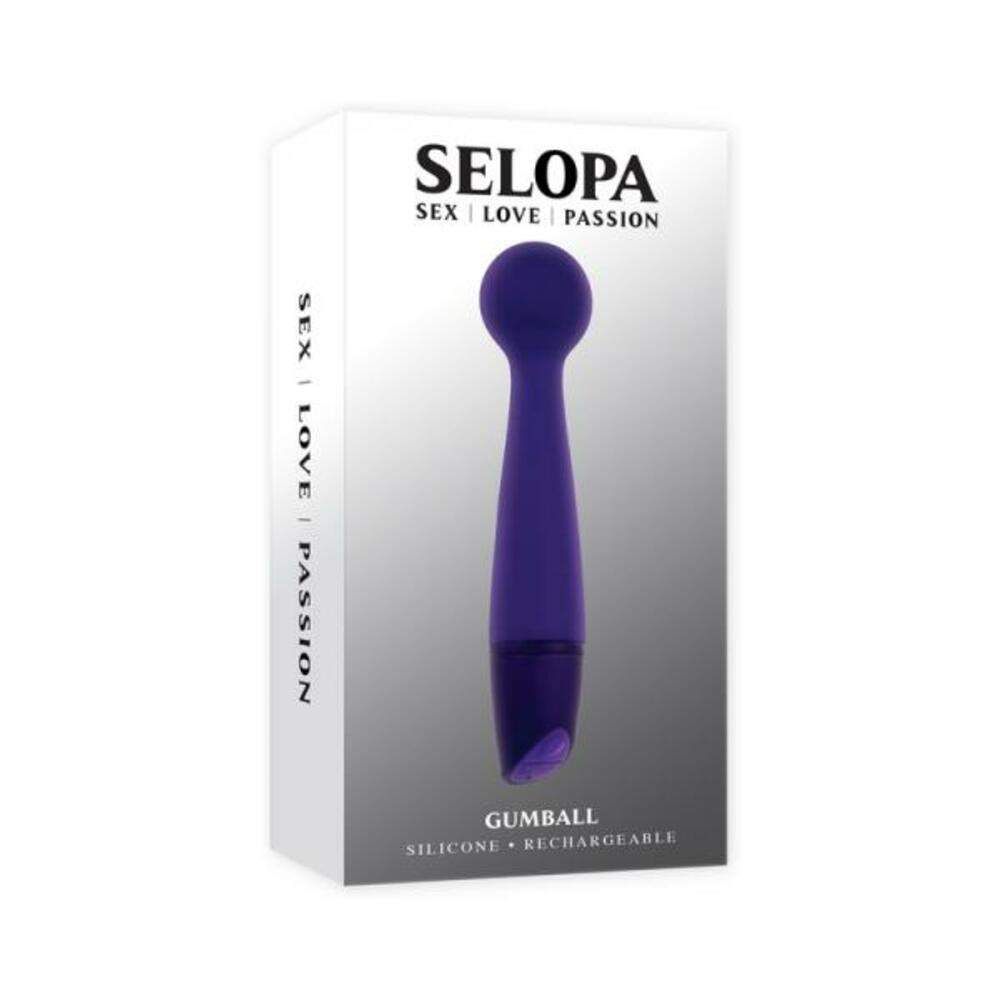 Selopa Gumball Rechargeable Slim Wand Silicone Purple
