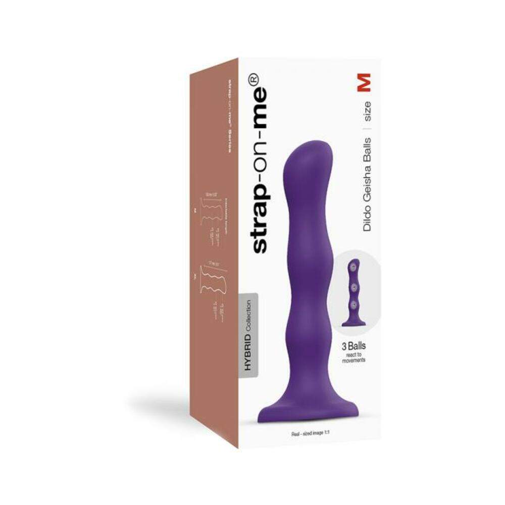 Strap-on-me Geisha Ball Dildo Medium Purple