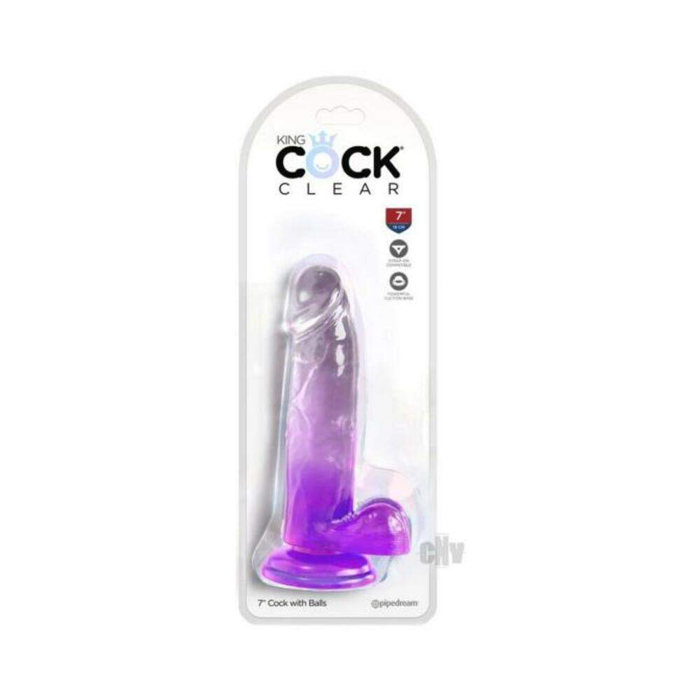 Kc 6 Cock Clear W/balls Purple