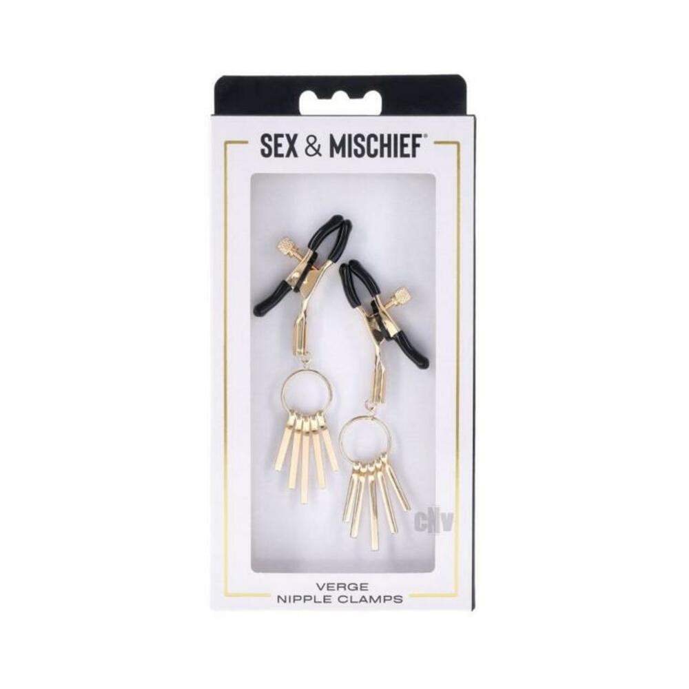 Sandm Puff Nipple Clamps Blk/rse Gld