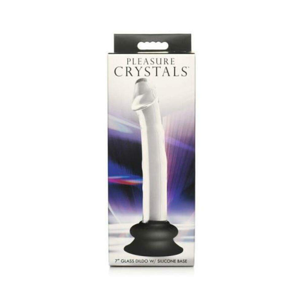 Pleasure Crystals 5.6 In. Glass Dildo With Silicone Base