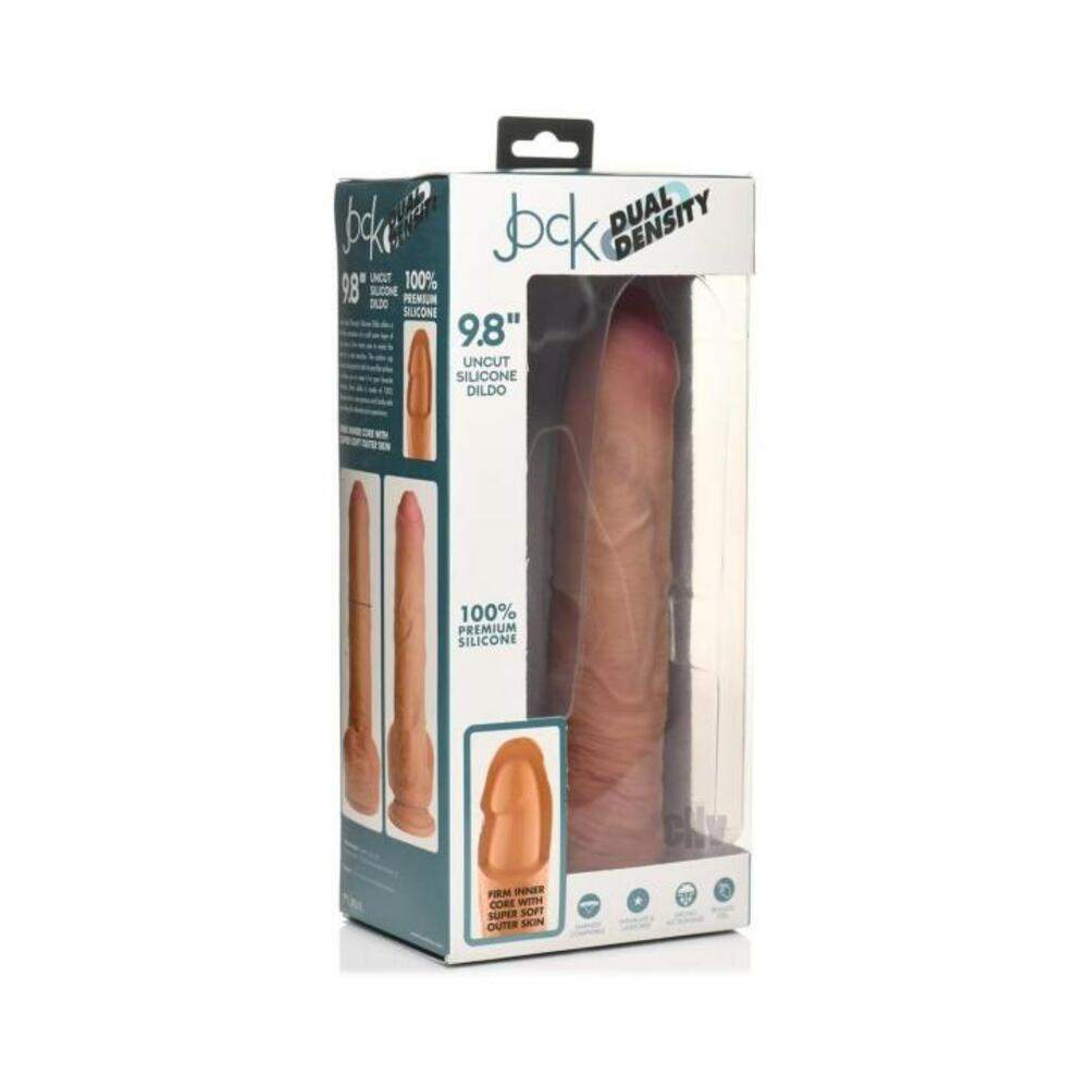 Jock Dual Dense Uncut Dildo 8.75 Tan