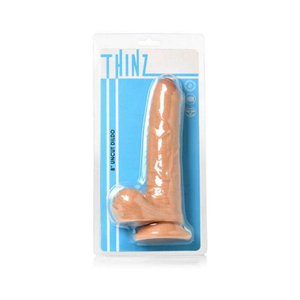 Thinz Uncut 6.4 In. Dildo With Balls Light