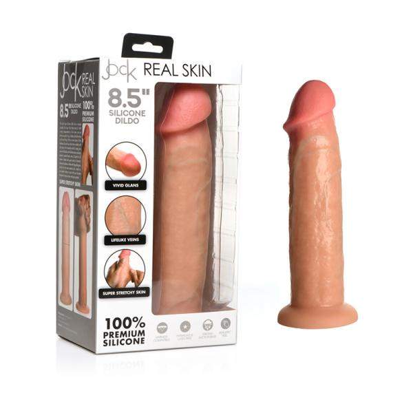 Jock Real Skin Silicone Dildo 8 In. Light