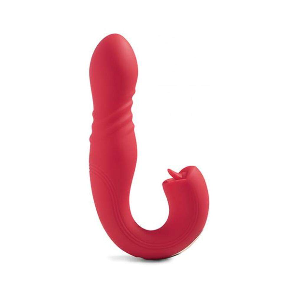 Ryder App-controlled Thrusting G-spot & Clit Vibrator - Rosy Red