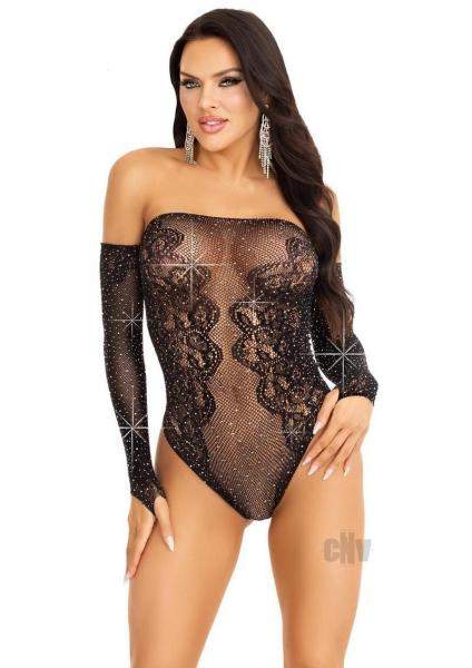 Rhinestone Crotchles Teddy Halter Os Red