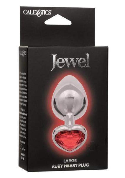 Jewel Small Ruby Heart Plug Red