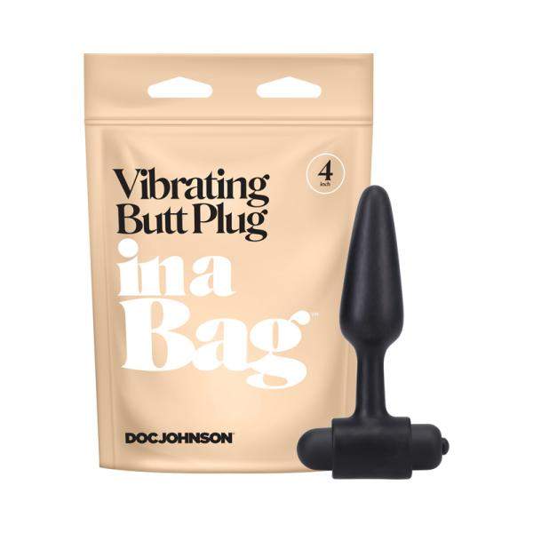 In A Bag 3" Vibrating Butt Plug - Black