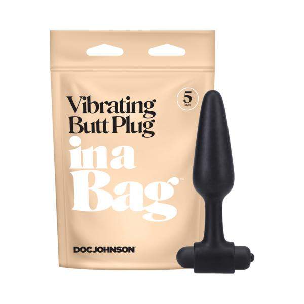 In A Bag 4" Vibrating Butt Plug - Black