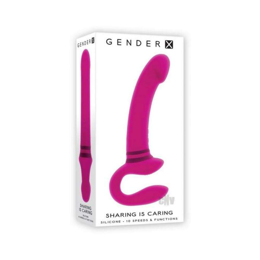 Gender X Dual Defender Rechargeable Silicone Dual End Vibrator With Remote Purple
