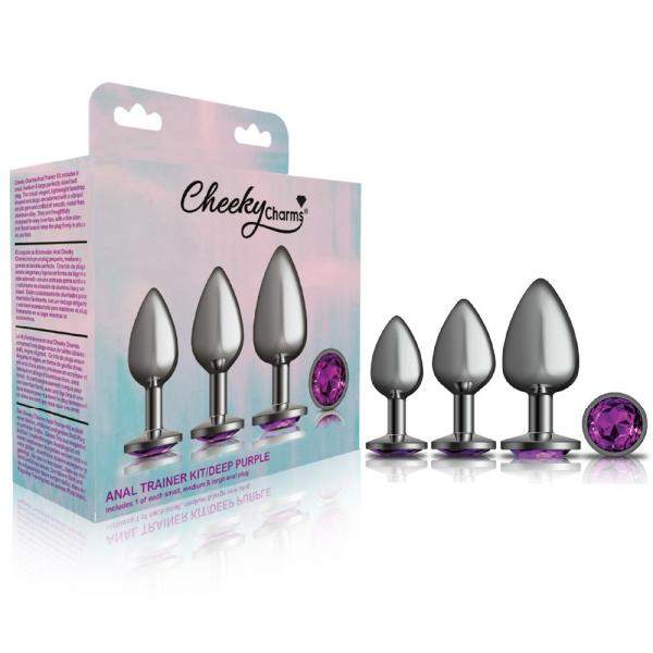 Cheeky Charms Metal Plug Kit Gunmetal Round Teal