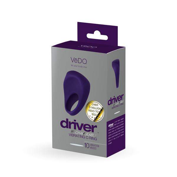 Vedo Driver Rechargeable Vibrating C-ring Black