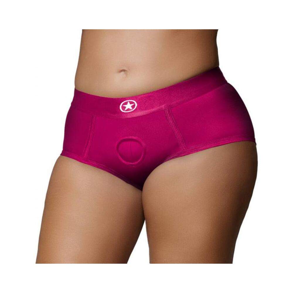 Ouch! Vibrating Strap-on Boxer Purple M/l