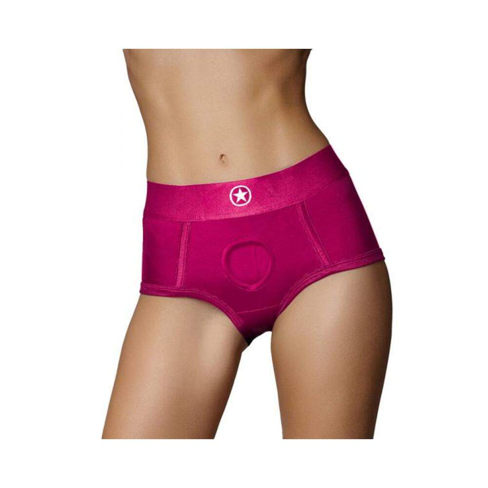 Ouch! Vibrating Strap-on Brief Pink Xl/xxl