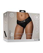 Shots Ouch Vibrating Strap On Brief - Black Xs/s