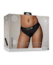 Shots Ouch Vibrating Strap On Hipster - Black Xs/s