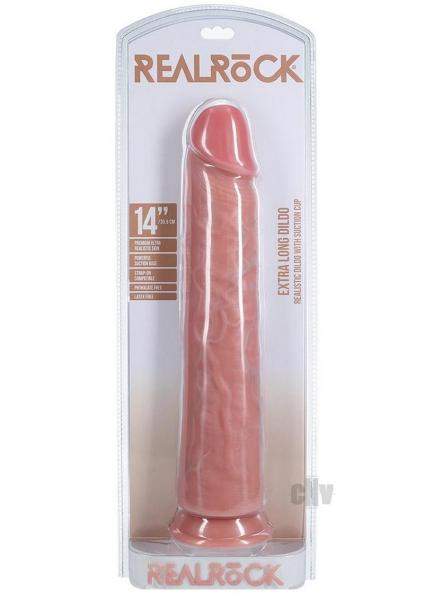 Realrock Extra Long 15 In. Dildo With Balls Tan