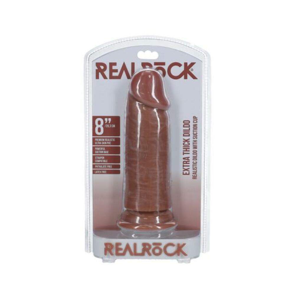 Realrock Extra Thick 8 In. Dildo Beige