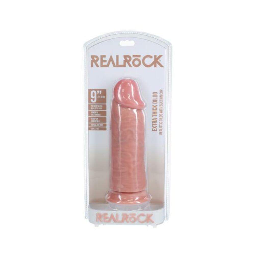 Realrock Extra Thick 8 In. Dildo Tan