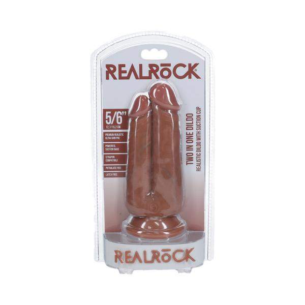 Realrock Two In One 5 In. / 6 In. Dildo Beige