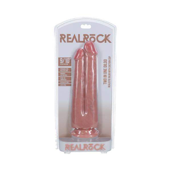 Realrock Two In One 7 In. / 8 In. Dildo Beige