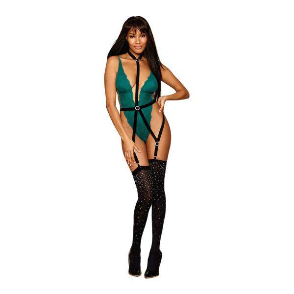 Chainette Fringe Bralette Set Ruby O/s
