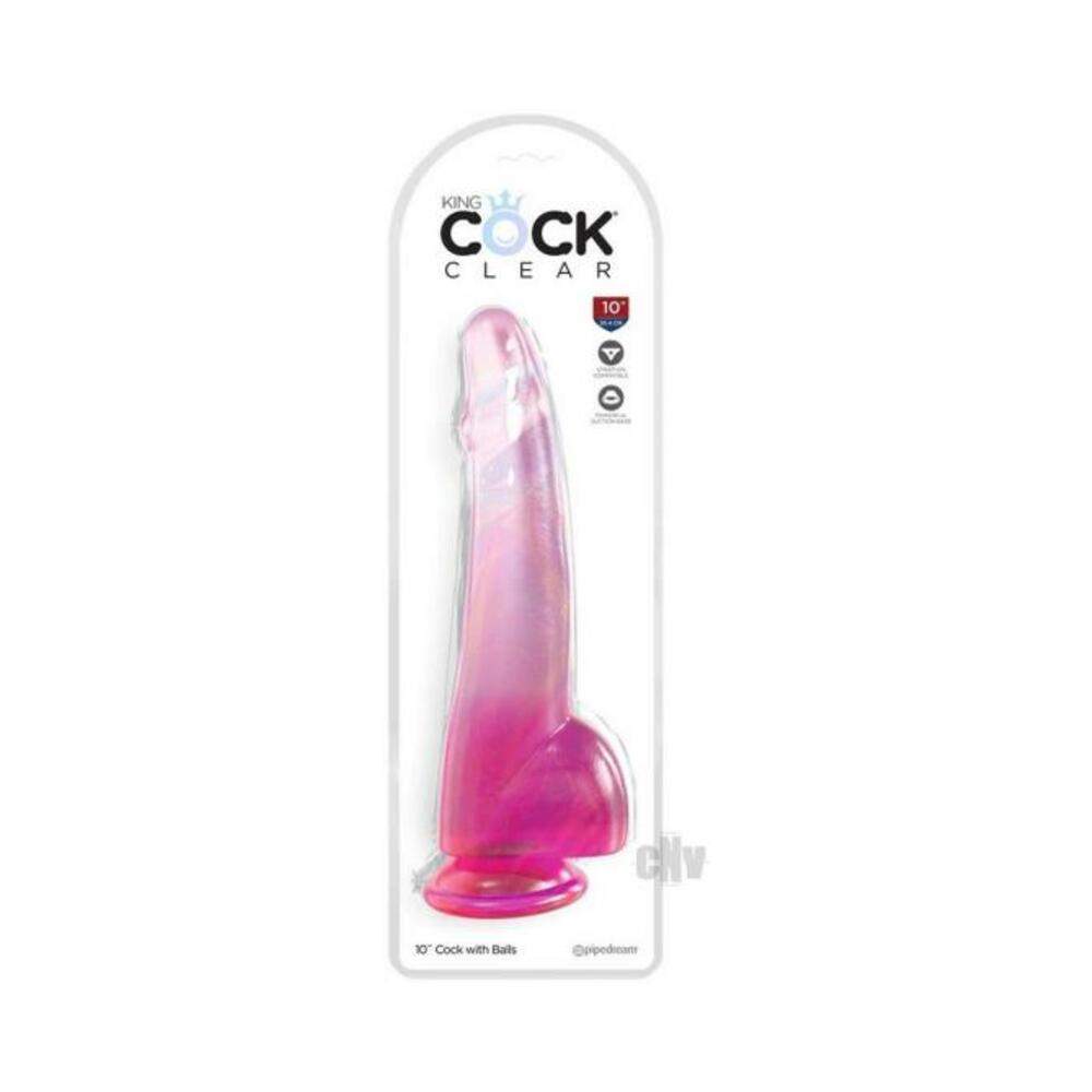 King Cock Clear With Balls 7.5in Clear