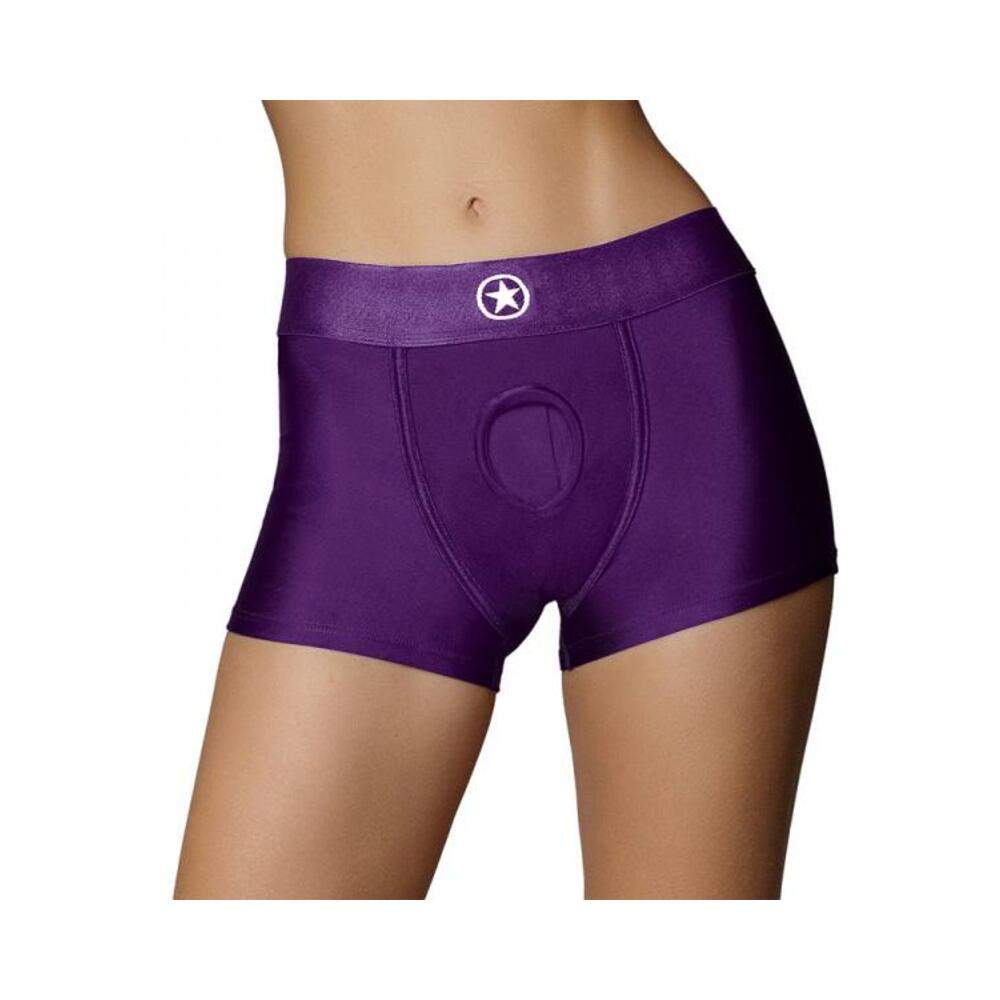 Ouch! Vibrating Strap-on Boxer Purple Xl/xxl