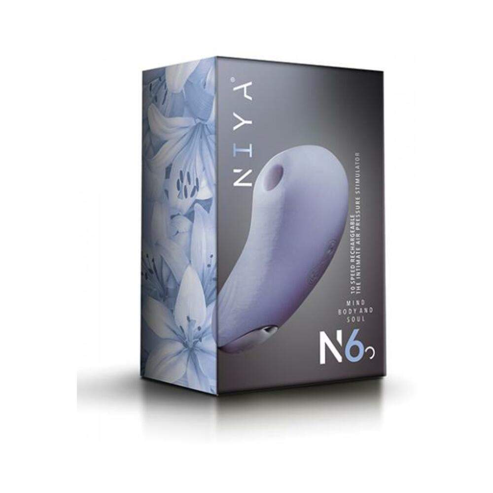 Niya 4 Palm Held Massager Cornflower Rebranded Packaging