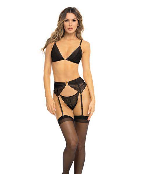 Rene Rofe Danger Zone Open Cup Bralette & G-string Red S/m
