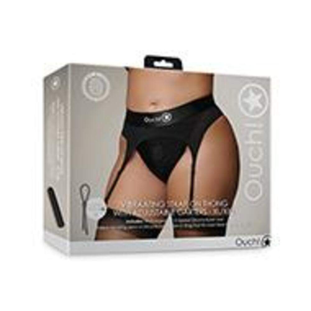 Shots Ouch Vibrating Strap On High-cut Brief - Black Xs/s