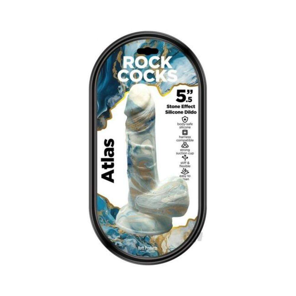 Rock Cocks Zeus Marble Silicone Dildo 7 In.
